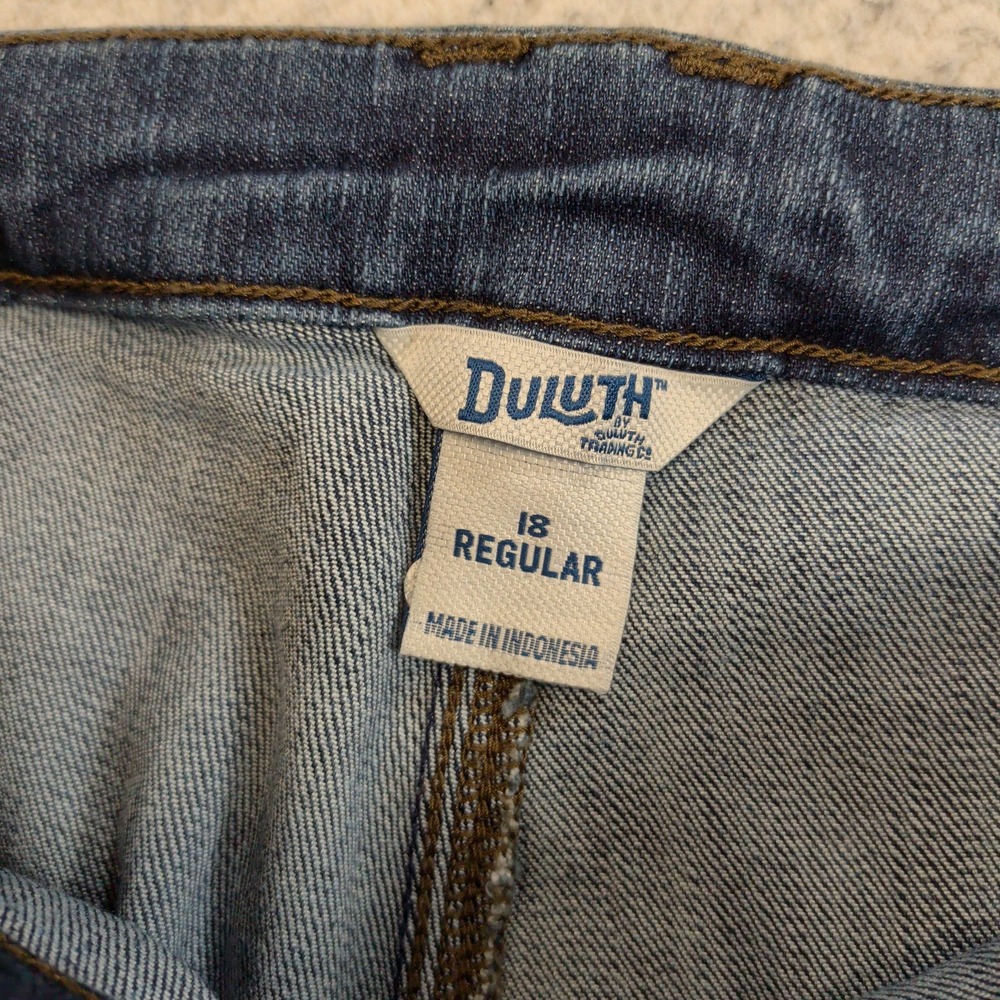 Duluth Trading Co Womens 18 Reg CoolMax Double Flex Denim Carpenter Pants 91404 - Picture 8 of 8